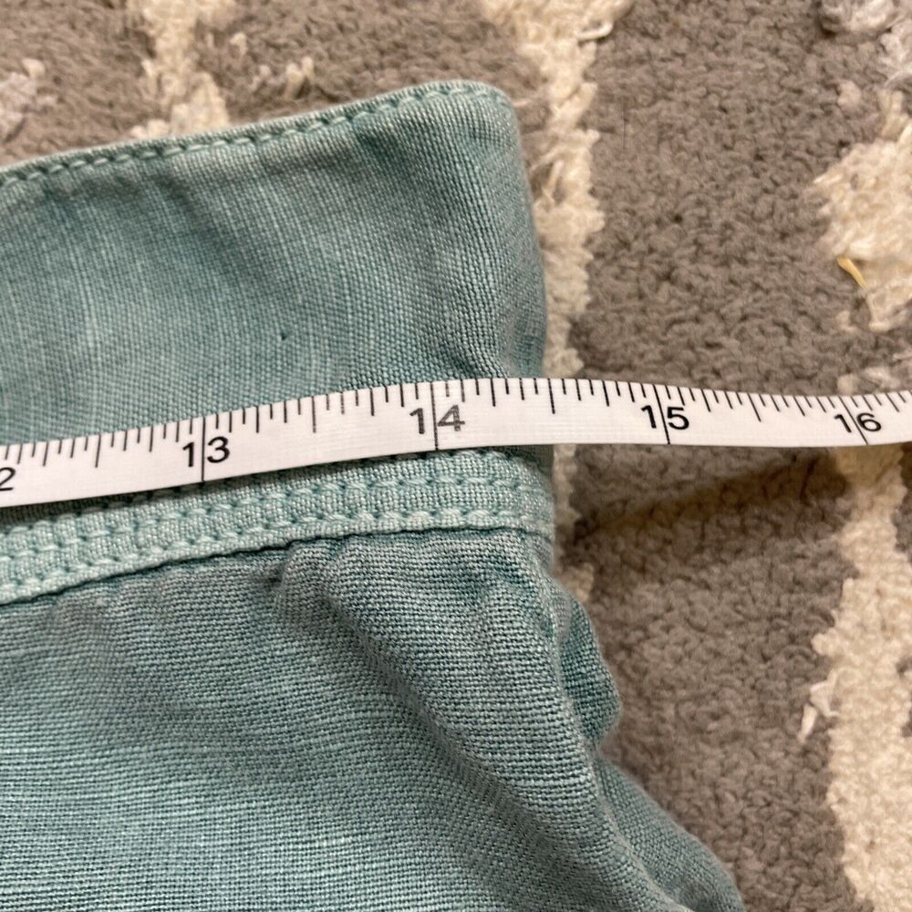 Sundance Women's Size 2P Green Linen‎ Cotton Femme Voyager Cargo Lace Pants - Picture 14 of 15